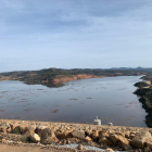 Imatge del pantà després de les pluges del gener en què va contenir una avinguda d’aigua.