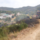 Imatge de l’incendi declarat a Ponts.