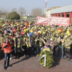 Protesta dels Bombers el febrer passat a Lleida.