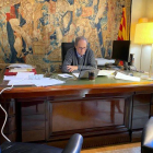 El president Torra está confinado desde mediados de marzo en la Casa dels Canonges.