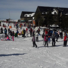 Esquiadors ahir a l’estació de Port Ainé.