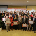 Imagen de los premiados tras el acto celebrado en la Llotja y que congregó a más de 300 personas.