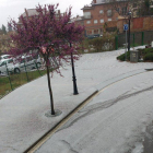 Imagen de la tormenta ayer en Taradell. 