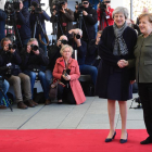 La primera ministra británica, Theresa May, y la canciller alemana, Angela Merkel, ayer en Berlín.