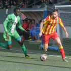 Una acció del partit que van disputar aquest diumenge passat Cornellà i Lleida.