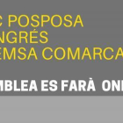 La ACPC suspende el Congreso de la Prensa Comarcal por la pandemia