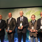 Els guanyadors dels premis PronosPorc a la millor anàlisi del porcí, ahir en l’entrega de premis.