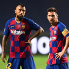 Arturo Vidal i Messi reflecteixen a la cara la decepció per la pitjor derrota de la història.