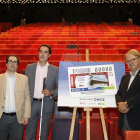 El acto de presentación del cupón de la ONCE dedicado al Teatre de la Llotja de Lleida.
