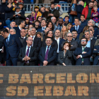 La junta directiva del Barça durante el partido del Barça en el Camp Nou frente al Eibar.