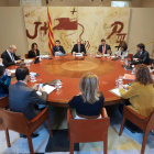 Reunión del Consell Executiu, ayer, en el Palau de la Generalitat.