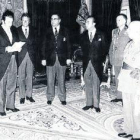 El entonces presidente Agustí Montal entregó una medalla a Franco