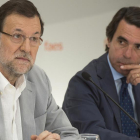 Imatge d’arxiu dels expresidents del PP Mariano Rajoy i José María Aznar.