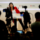 La portaveu d’ERC, la lleidatana Marta Vilalta, ahir, al valorar el panorama després de les eleccions.