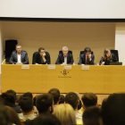 Un moment de la taula redona celebrada ahir a la UdL sobre els efectes del Brexit a Lleida.