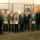 Representantes políticos en la presentación de la donación de la colección del leridano Antoni Gelonch en el Museu de Lleida