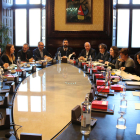 Un momento de la reunión de la Mesa del Parlament celebrada ayer.