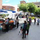 Imagen de ayer del mercado de Mollerussa. 