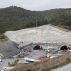 Las obras del túnel del Coll de Lilla en una imagen del 7 de febrero pasado.