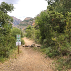 El camino de acceso al congosto desde la zona de Corçà.