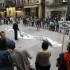 Imatge d’una protesta a favor dels refugiats a Lleida.