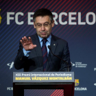 Bartomeu, ahir durant l’entrega del premi internacional Manuel Vázquez Montalbán.