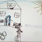 El dibuix de la casa del Pol Lozano (6 anys) ha estat el guanyador de la categoria a del concurs L'estiu en colors.
