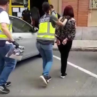 La mujer tras ser detenida en Jaca, donde vivía desde el 1 de julio.