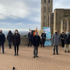 Casol, Tremosa i Fàbrega (centre) amb càrrecs de JxCat a Lleida.