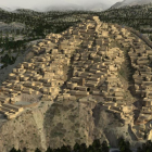 Recreación en 3D de La Bastida, yacimiento de la Edad de Bronce situado en Murcia. 
