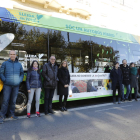 La presentación de la campaña para difundir las acciones del IMO, con publicidad en los autobuses.