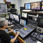 Imagen de archivo de la sala de control de Lleida TV. 