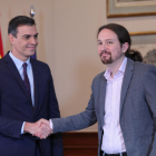Sánchez i Iglesias, el 12 de novembre de l’any passat, anunciat el pacte de coalició.