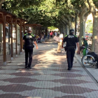 La policia de Balaguer, on s’han començat a aplicar multes per incomplir normes de seguretat.