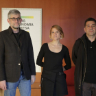 Jaume Saura, Marta Molina i David Bondia, ahir a la UdL.