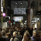 Imatge de l’Eix Comercial de Lleida el Nadal passat.