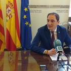 El subdelegat del Govern espanyol a Lleida, José Crespín, durant la roda premsa.