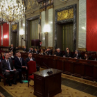 Imatge d’una de les sessions del judici contra els nou líders independentistes al Suprem.