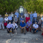 Numerosos fieles, todos con mascarilla, celebraron ayer la tradicional festividad de Sant Magí en el Parc de Sant Eloi de Tàrrega. 