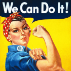 J. Howard Miller creó este icónico cartel en 1943 para levantar la moral de las trabajadoras.