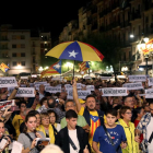 Concentració a la plaça de la Font, davant l’ajuntament de Tarragona.