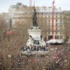Imagen de archivo de una protesta contra los ataques en París. 