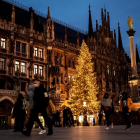 Una imatge de la plaça Marienplatz de Munic, aquest dimarts.