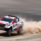 Nasser Al-Attiyah durante la novena etapa del Rally Dakar.