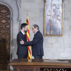 Torra i Torrent, en l’acte de possessió del president de la Generalitat, el maig de fa dos anys.