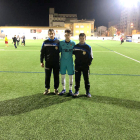 Josep Maria, Joel i Guillem, diumenge passat a Balaguer.