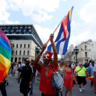 Manifestación por los derechos del colectivo LGTBI en La Habana.