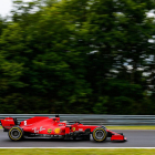 Sebastian Vettel fue ayer el mejor sobre mojado en la sesión libre en Hungaroring.