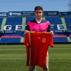 Jaime Mata, ayer con la camiseta de la selección española.