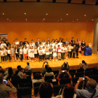 Imatge d'arxiu dels participants de la divuitena edició del Concurs Instrumental Sant Anastasi, després de l'entrega de premis a l'Auditori Enric Granados.